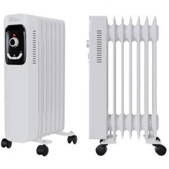 Ölradiator TT-OR 207 in weiß, 1500 Watt, 7 Rippen, 3 Heizstufen