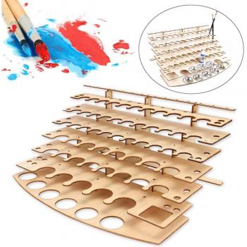 Almacenaje de Pinturas en Madera, Estante Flex‑Fold