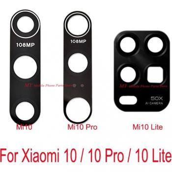 30 PCS Rear Lens Glass for Xiaomi Mi 10 Pro Lite with Adhesive Sticker