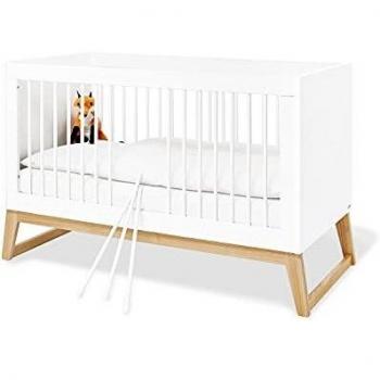 Lit Bridge Pinolino en bois naturel/blanc 70x140 cm