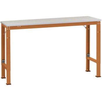Manuflex Table Extension Universelle Premium, plateau en polycarbonate, 2000 × 1000 mm, orange rouge