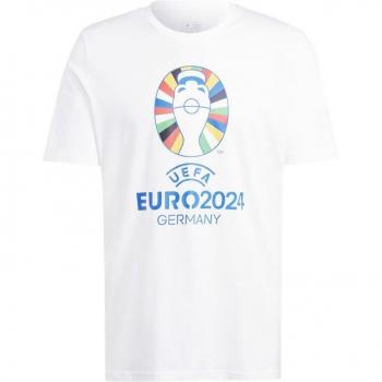 Camisa deportiva adidas Eurocopa 24, modelo oficial, color blanco, para hombres
