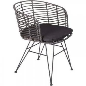 Esszimmerstuhl Nairobi (Rattan) – Anthrazit – SAM OUTILLAGE