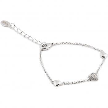U.S. Polo Assn. Armband (Modell JW3078BR) – silberfarben, Einheitsgröße