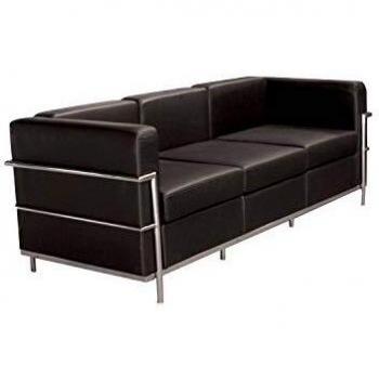 Piqueras Y Crespo Sofa, Kunstleder, Schwarz, Einheitsgröße