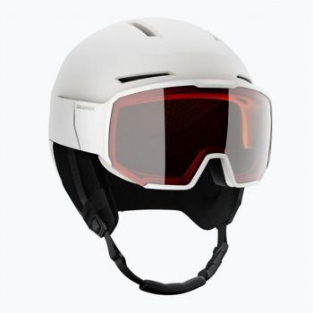 Salomón OSMO Helmet: casco de nieve con visera blanca