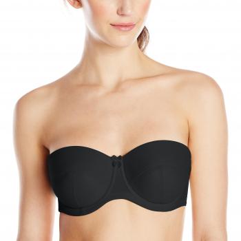 Panache Evie Strapless Cupped Bra, Black, Size 32F