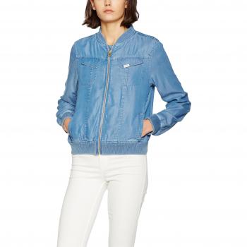 Lee Blouson de Denim, Chaqueta Azul para Mujer, Talla 36