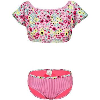 Girls' Two-Piece Colorful Floret Bathing Suit