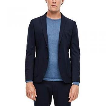 S.Oliver BLACK LABEL Herren Slim Jogg Suit Blazer Dunkelblau 46 – Casual & Chic