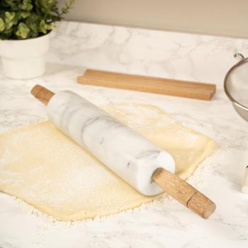 Kitchen Marble Rolling Pin with Stand