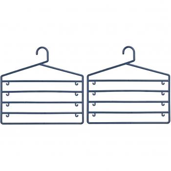 Two-Pack Indigo Multi-Level Garment Hangers – Orsina