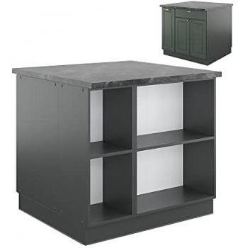 Vicco Unterschrank Fame-Line, 90 cm, Anthrazit-Grün, ohne Arbeitsplatte