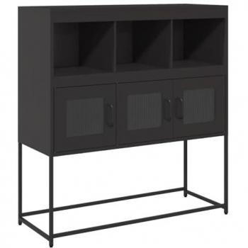 Buffet Noir 100,5x39x107 cm Acier Laminé à Froid – Vidaxl