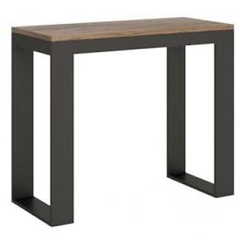 Console allungabile multiuso 90‑300 x 40 x 77 cm nobilitato marrone