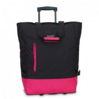 Punta 10183 Rutschroller für den Alltag – 36×50×20 cm, schwarz/pink