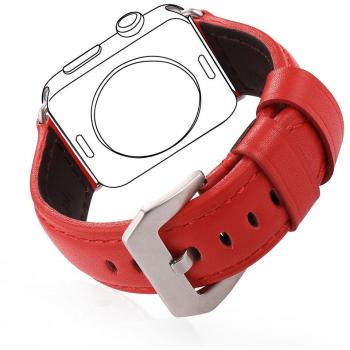 Cinturino in pelle Bandmax alta qualità con fibbia classica per Apple Watch Series 2/Series 1
