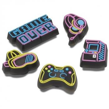 Neon Gamer Jibbitz Light-Up Charms