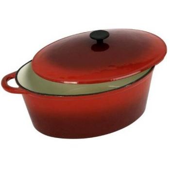 Cocotte de Acero Esmaltado Roja 9 L