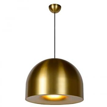 Lucide Akron Single Light Ceiling Pendant Diameter 50 cm 1xE27 Matt Gold Finish Brass