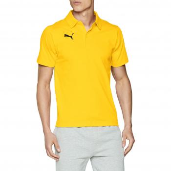 Cybergelbes Black‑Polo T-Shirt für Herren – PUMA Liga Casuals XXL
