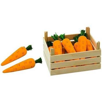 Zanahorias de Madera en Caja de Juguete