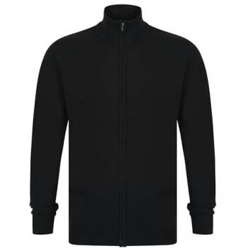 Black Funnel-Neck Zip-Through Cardigan, Size XL – Kensington Eastside