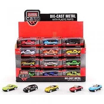 Johntoy 12‑Stück Die‑Cast-Spielzeugautoseit 1:72