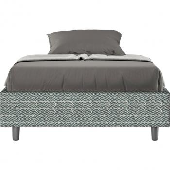 Letto 120x210 Ariosa Contenitore Imbottito Azzurro