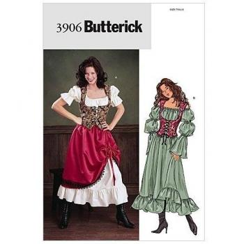Classic 18th-Century Off‑White Women’s Dress Pattern – 6 to 10