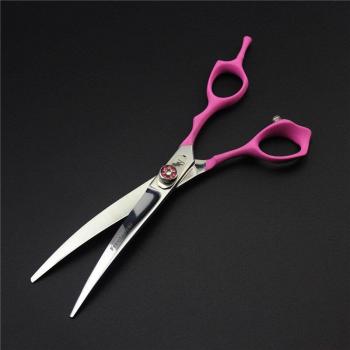 Freelander Japan 440C 7.0 Inch Pink Handle Pet Hair Scissors Set