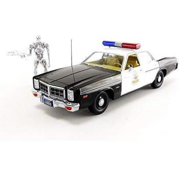 GREENLIGHT 1/18 Dodge Monaco 1977 Polizei mit T-800 Endoskelett Figur aus Terminator