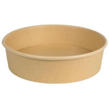 Contenants en carton premium marron 700 ml, Ø 185 mm (300 pièces)