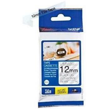 Brother TZe-131S Labelling Tape Cassette, Black on Clear, 12mm (W) x 4M (L), Laminated