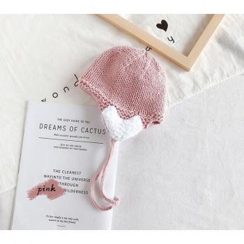 Gorro de bebé con orejas de corazón para 1-3 años