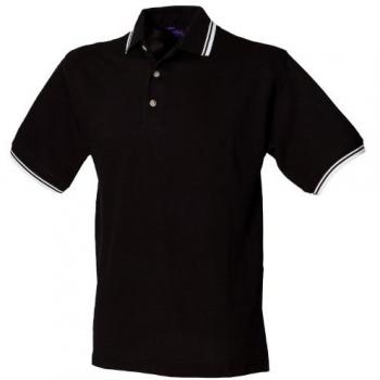 Henbury Men's Tipped Collar Polo Shirt