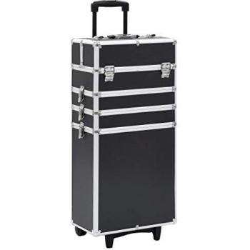 Trolley à maquillage en aluminium noir