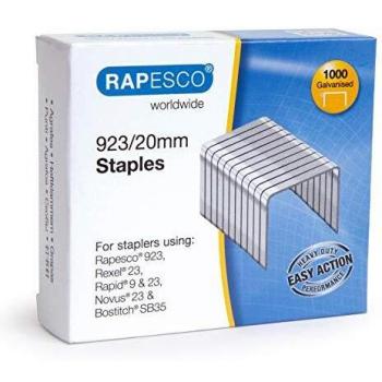 Rapesco 923-20 Heavy Duty Staples, Box of 1000