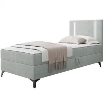 Cama continental gris 90x200