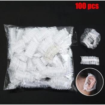 100Pcs Disposable Ear Covers for Bathing and Hair Styling