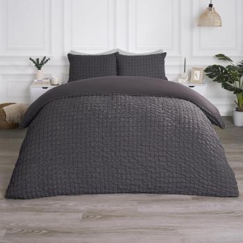 OHS Geometric Seersucker Duvet Set