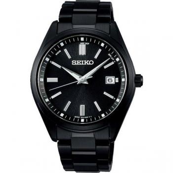 Seiko Solar Funkuhr mit schwarzem Zifferblatt