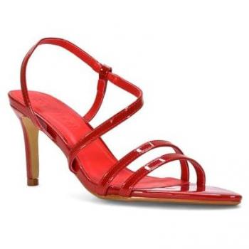 Theodora Red Strappy Stiletto Sandal Shoes – Women’s Size 6