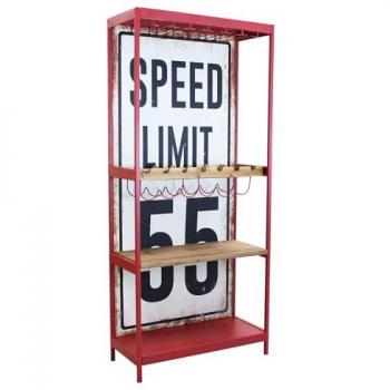 Mobile Scaffale 3 Ripiani con Portabottiglie Limit 55