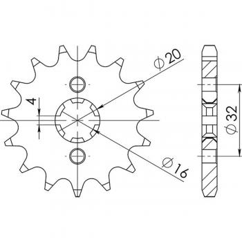 Fahrrad-Zahnstange von Supersprox Spezifikation CST-1550 für 14.2