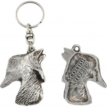 Pendentif chien Scottie plaqué argent