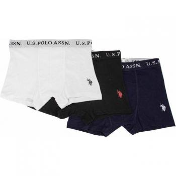 Set di 3 boxer US POLO per uomo in cotone elasticizzato XXL bianco