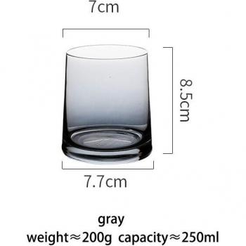 MDZF SWEETHOME 250ml Colorful Whiskey Drinking Glass