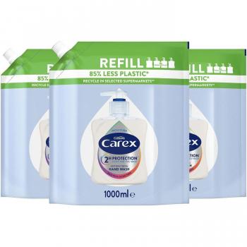 Carex QuickClean 2-Hour Antibacterial Hand Wash – 1L, Triple Pack