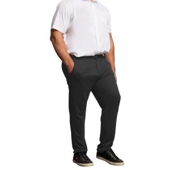 Stretch Black Trousers for Men, 40S (Big & Tall)